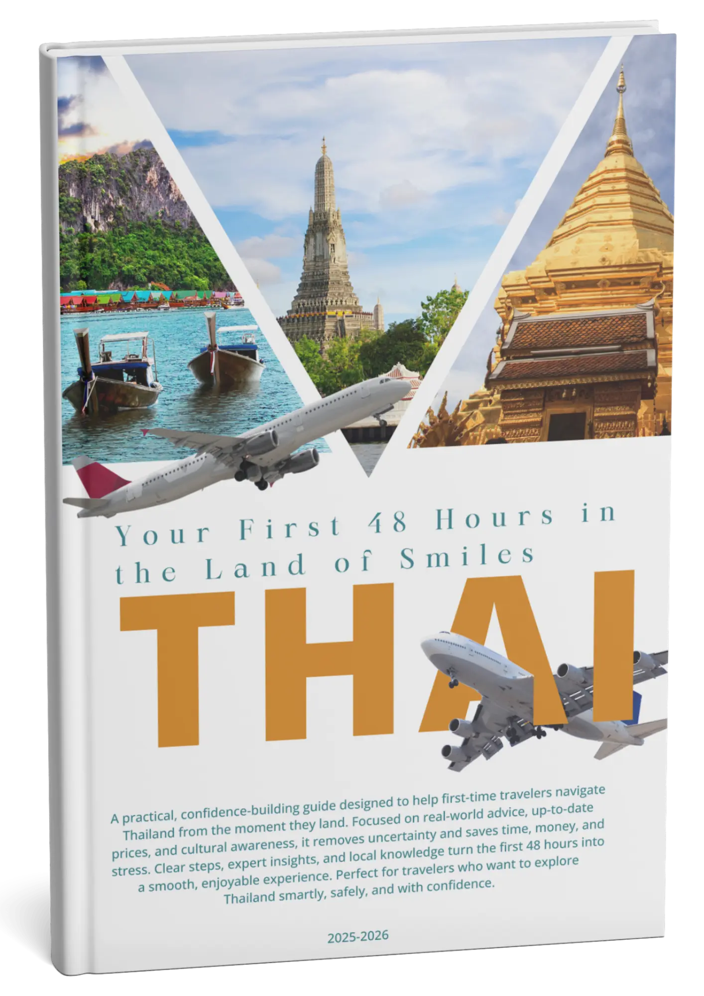 Thailand Cheap Travel Guide 2026 ebook cover - SafariPrime Ultimate Travel Guide with budget tips and first 48 hours itinerary